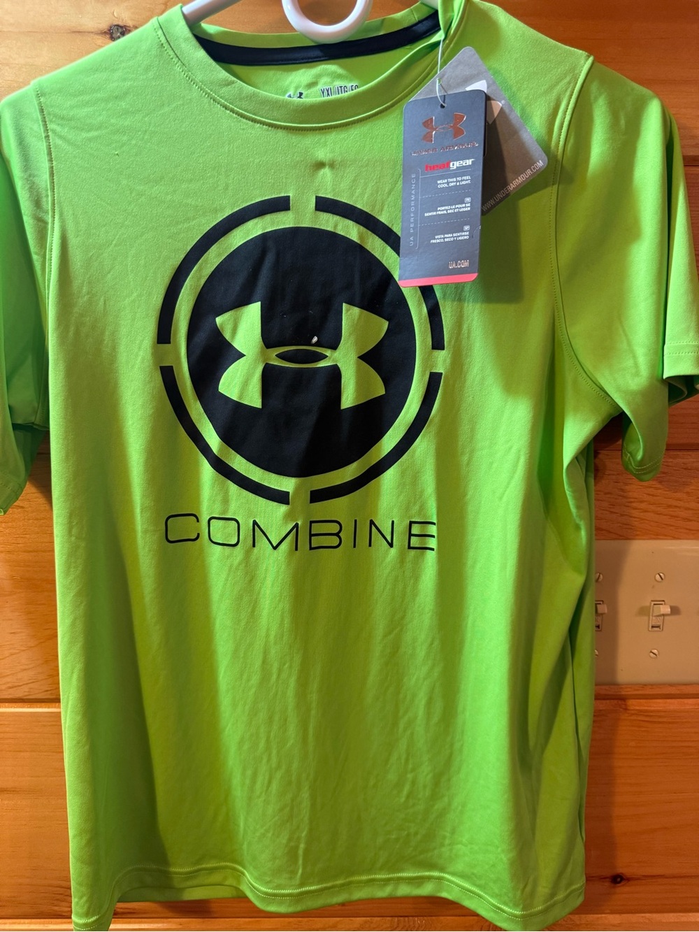 Under Armour Boy’/  Lime Green Combine Heatgear Short Sleeve Shirt
